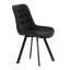Židle jídelní, černá látka v dekoru broušené kůže, černý kov - Brevné variany: GRN3