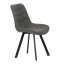 Židle jídelní, černá látka v dekoru broušené kůže, černý kov - Brevné variany: GRN3