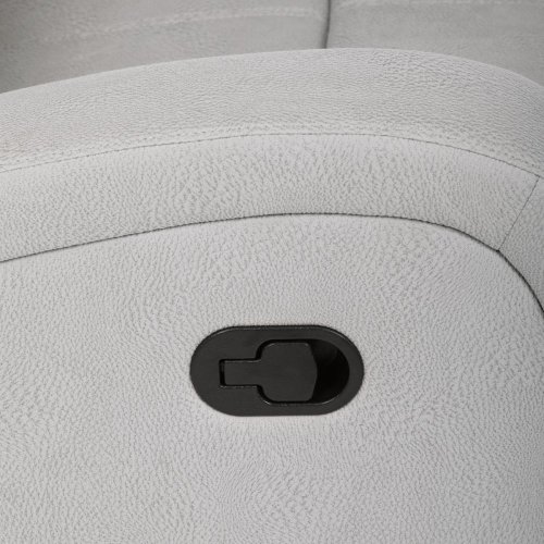 TV a relaxační křeslo, manuální polohování, potah šedá látka v dekoru kůže - Brevné variany: Šedá