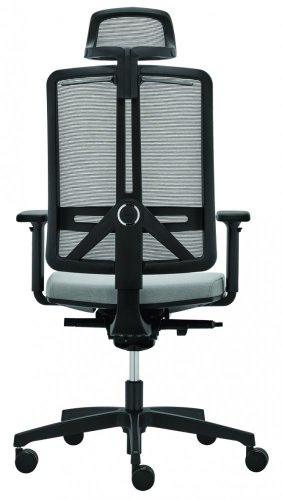 Kancelářská židle RIM FLEXI FX 1104 – šedá s podhlavníkem