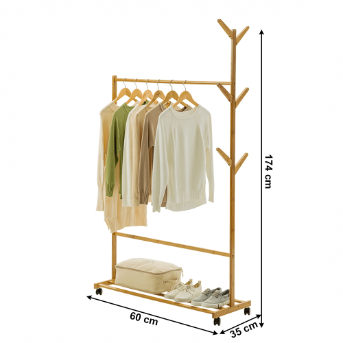 Stojan na šaty VIKIR — více variant - Vyberte variantu: Šířka 80 cm (255634)