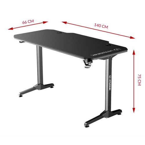 ULTRADESK Herní stůl FRAG 140×66 cm — více barev - Vyberte variantu: Frag černá