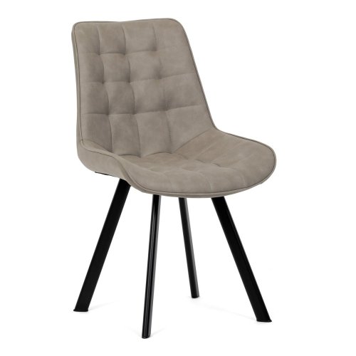 Židle jídelní, černá látka v dekoru broušené kůže, černý kov - Brevné variany: GRN3