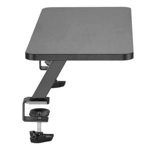 Podstavec pod monitor, připevnitelný ke stolu, černý, ocel, dřevotříska, 20 kg nosnost, Powerton, ergo