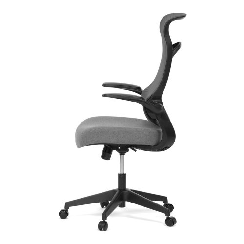 Kancelářská židle, houpací mech., šedý MESH, plast. Kříž