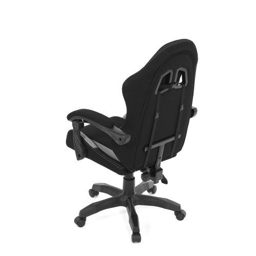 Kancelářské křeslo, permanentní kontakt s aretací, černá látka, KA-R209 GREY - Brevné variany: Šedá