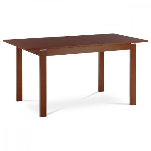 Jídelní stůl rozkládací 120+30x80x74 cm, deska MDF, dýha, nohy masiv, tmavý buk - Brevné variany: Třešeň