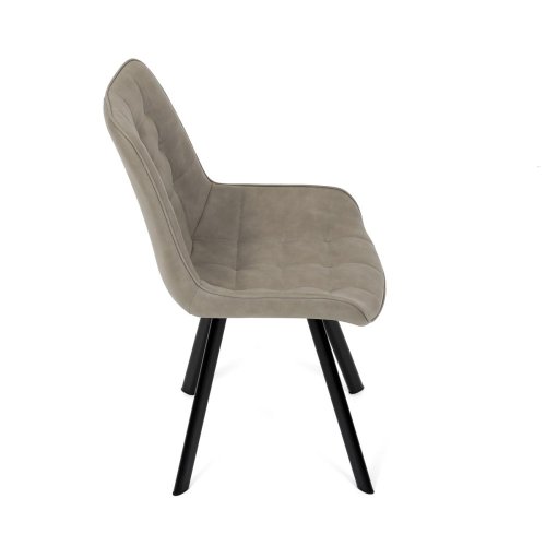 Židle jídelní, černá látka v dekoru broušené kůže, černý kov - Brevné variany: GRN3