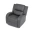 TV a relaxační křeslo, manuální polohování, potah šedá látka v dekoru kůže - Brevné variany: Šedá