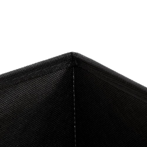 Taburet s úložným prostorem, látka černá - Brevné variany: Šedá