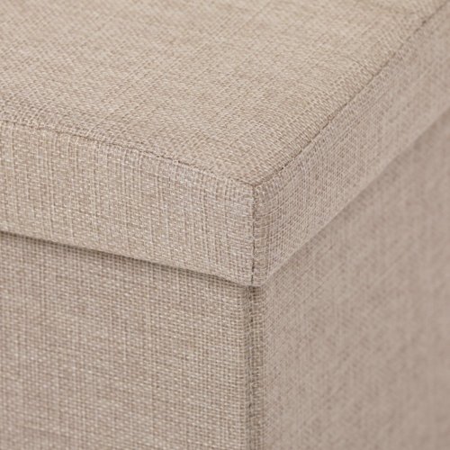 Taburet s úložným prostorem, látka černá - Brevné variany: Šedá