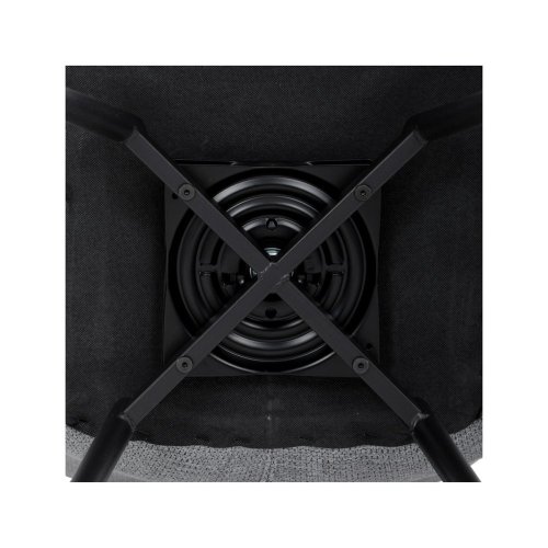 Židle jídelní, černá látka, černý kov, otočný mechanismus 90°/90° (L/P) - funkce reset - Brevné variany: Šedá