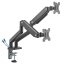 ULTRADESK Polohovatelný držák BRANCH Double pro 2 monitory — černá