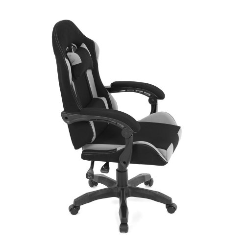 Kancelářské křeslo, permanentní kontakt s aretací, černá látka, KA-R209 GREY - Brevné variany: Šedá
