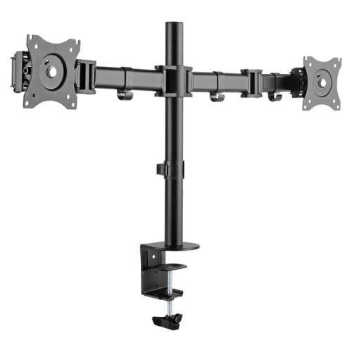 ULTRADESK Polohovatelný držák SKELETON Double pro 2 monitory — černá