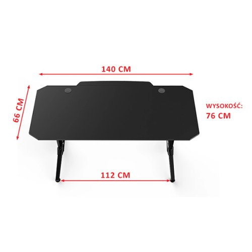 ULTRADESK Herní stůl FRAG 140×66 cm — více barev - Vyberte variantu: Frag černá
