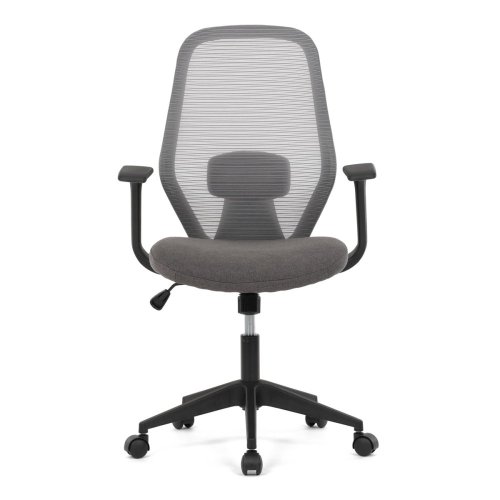 Židle kancelářská, látka černá, houpací mechanismus, kolečka pro tvrdé povrchy - Brevné variany: Šedá