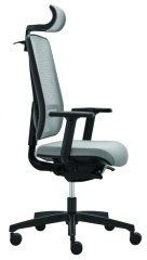 Kancelářská židle RIM FLEXI FX 1104 – šedá s podhlavníkem