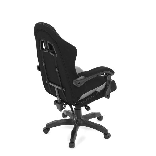 Kancelářské křeslo, permanentní kontakt s aretací, černá látka, KA-R209 GREY - Brevné variany: Šedá