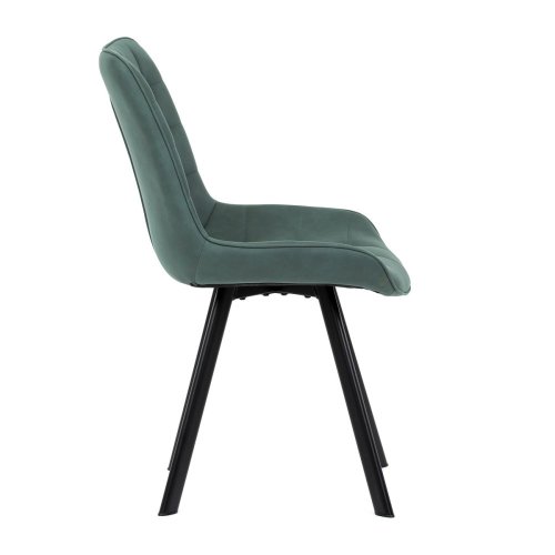 Židle jídelní, černá látka v dekoru broušené kůže, černý kov - Brevné variany: GRN3