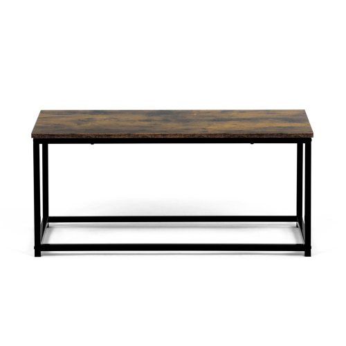 Stůl konferenční, 90x48x41 cm, MDF, dekor divoký dub, černý kov - Brevné variany: OLW