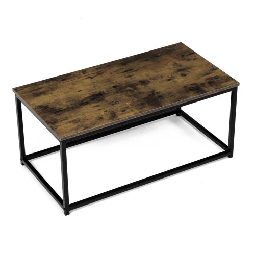Stůl konferenční, 90x48x41 cm, MDF, dekor divoký dub, černý kov - Brevné variany: OLW