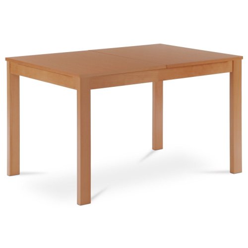 Jídelní stůl rozkládací 120+30x80x74 cm, deska MDF, dýha, nohy masiv, tmavý buk - Brevné variany: Třešeň