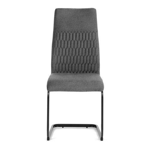 Židle jídelní, cappucino látka, černý kov