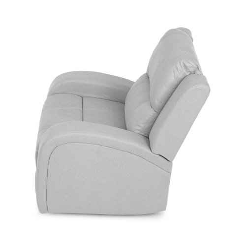 TV a relaxační křeslo, manuální polohování, potah šedá látka v dekoru kůže - Brevné variany: Šedá