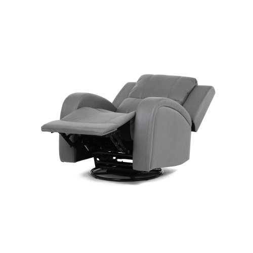 TV a relaxační křeslo, manuální polohování, potah šedá látka v dekoru kůže - Brevné variany: Šedá