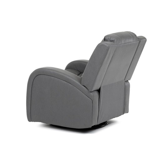 TV a relaxační křeslo, manuální polohování, potah šedá látka v dekoru kůže - Brevné variany: Šedá