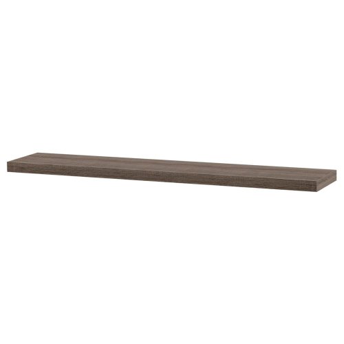 Polička nástěnná 120 cm, MDF, barva černý vysoký lesk, baleno v ochranné fólii