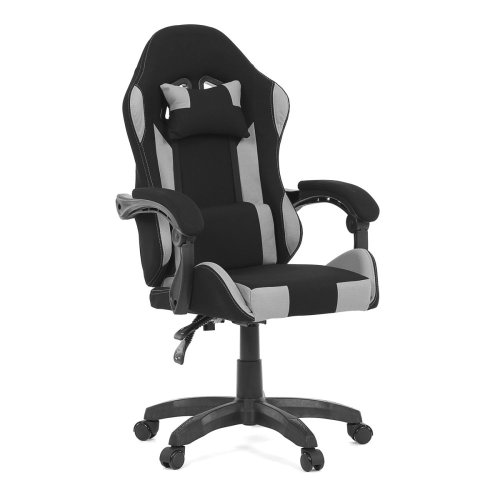 Kancelářské křeslo, permanentní kontakt s aretací, černá látka, KA-R209 GREY - Brevné variany: Šedá