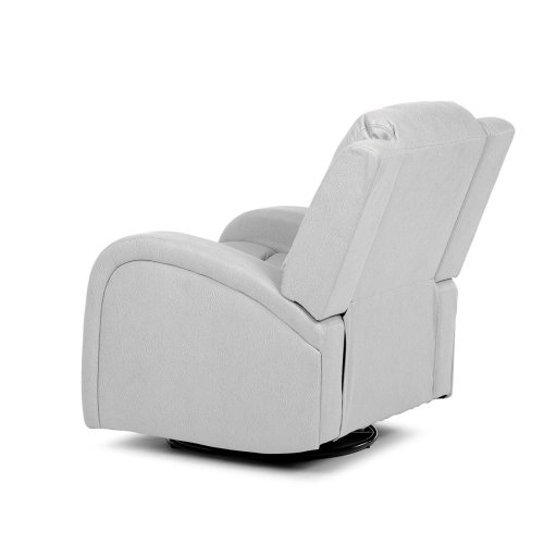 TV a relaxační křeslo, manuální polohování, potah šedá látka v dekoru kůže - Brevné variany: Šedá