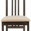 Jídelní židle, masiv buk, moření tmavý buk, látkový béžový potah - Brevné variany: Bílá