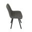 Židle jídelní, černá látka v dekoru broušené kůže, černý kov - Brevné variany: GRN3