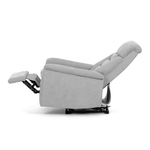 TV a relaxační křeslo s elektrickým ovládáním, potah hnědá látka