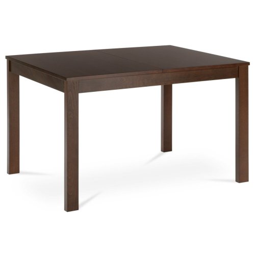 Jídelní stůl rozkládací 120+30x80x74 cm, deska MDF, dýha, nohy masiv, tmavý buk