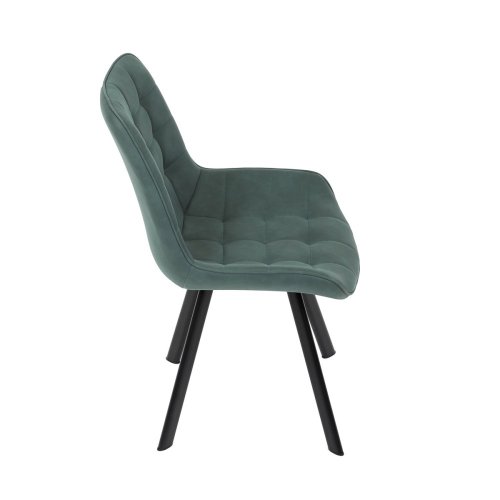 Židle jídelní, černá látka v dekoru broušené kůže, černý kov - Brevné variany: GRN3