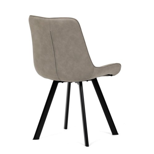 Židle jídelní, černá látka v dekoru broušené kůže, černý kov - Brevné variany: GRN3