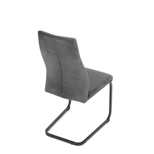 Židle jídelní, cappucino látka, černý kov