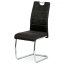 Jídelní židle, potah černá látka COWBOY v dekoru vintage kůže, kovová pohupová c - Brevné variany: Krémová