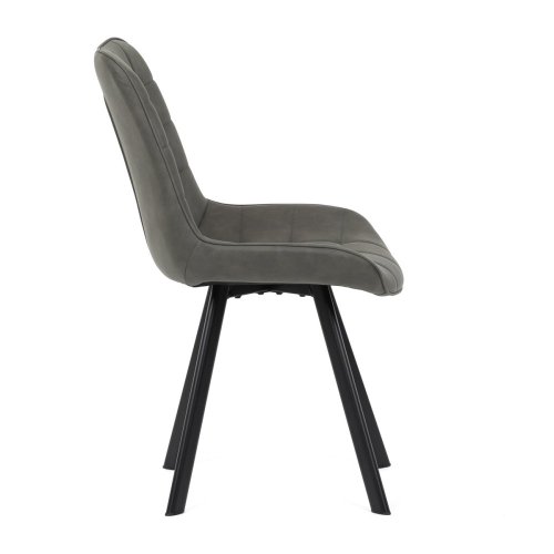 Židle jídelní, černá látka v dekoru broušené kůže, černý kov - Brevné variany: GRN3