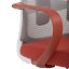 Židle kancelářská, bílý plast, šedý MESH a modrá látka, plastový kříž, houpací mechanismus. - Brevné variany: Červená