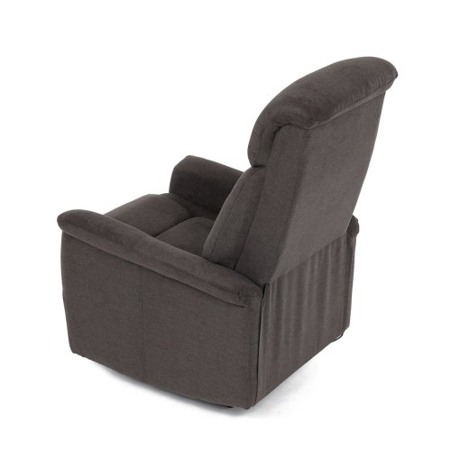 TV a relaxační křeslo s elektrickým ovládáním, potah hnědá látka