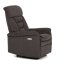 TV a relaxační křeslo s elektrickým ovládáním, potah hnědá látka