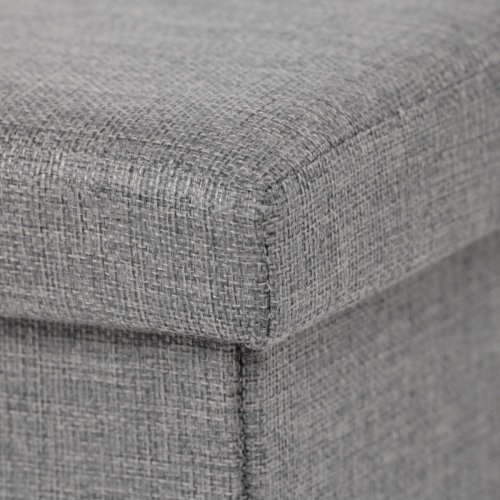 Taburet s úložným prostorem, látka černá - Brevné variany: Šedá