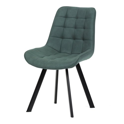 Židle jídelní, černá látka v dekoru broušené kůže, černý kov - Brevné variany: GRN3