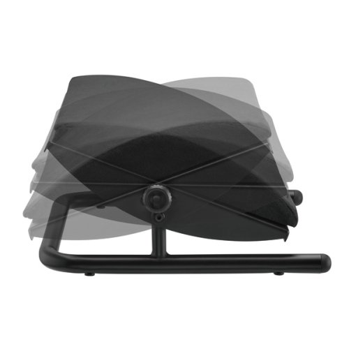 Podstavec pod nohy, odnimatelný měkký polštář, černý, ocel, 25 kg nosnost, Powerton
