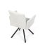 Židle jídelní, krémová látka, černý kov, otočný mechanismus 90°/90° (L/P) - funkce reset - Brevné variany: Krémová